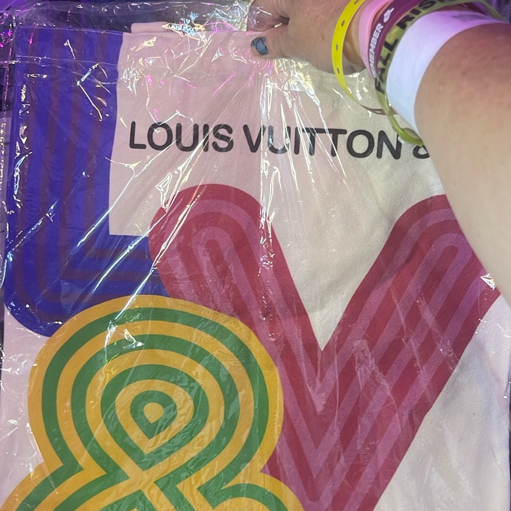 Louis Vuitton Multicolor Graphic Logo Scarf - Pink, Purple, Green, Yellow
